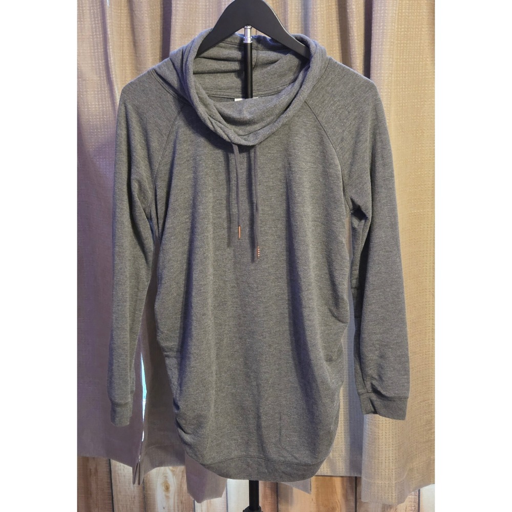Isabel Maternity Cowl Neck Pullover Sweatshirt Women's Size Small Gray